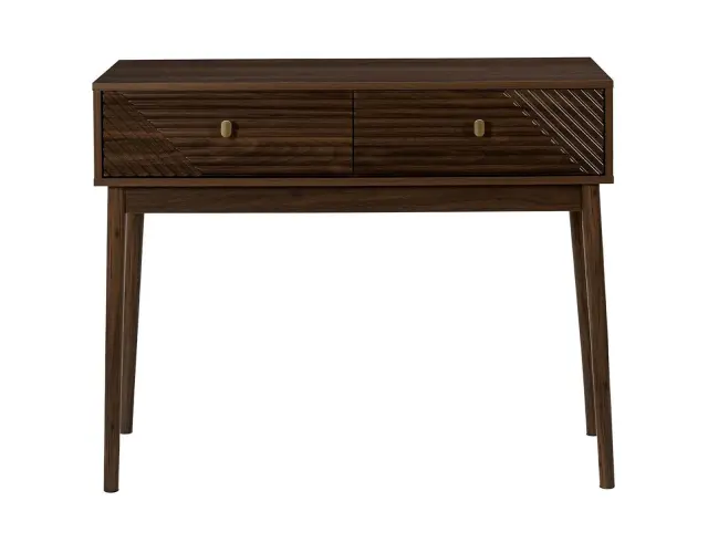 Kονσόλα Εισόδου Tiffany Home Deco Factory με 2 συρτάρια και διαστάσεις 100x35x80cm - Απόχρωση Καφέ HD0563 2