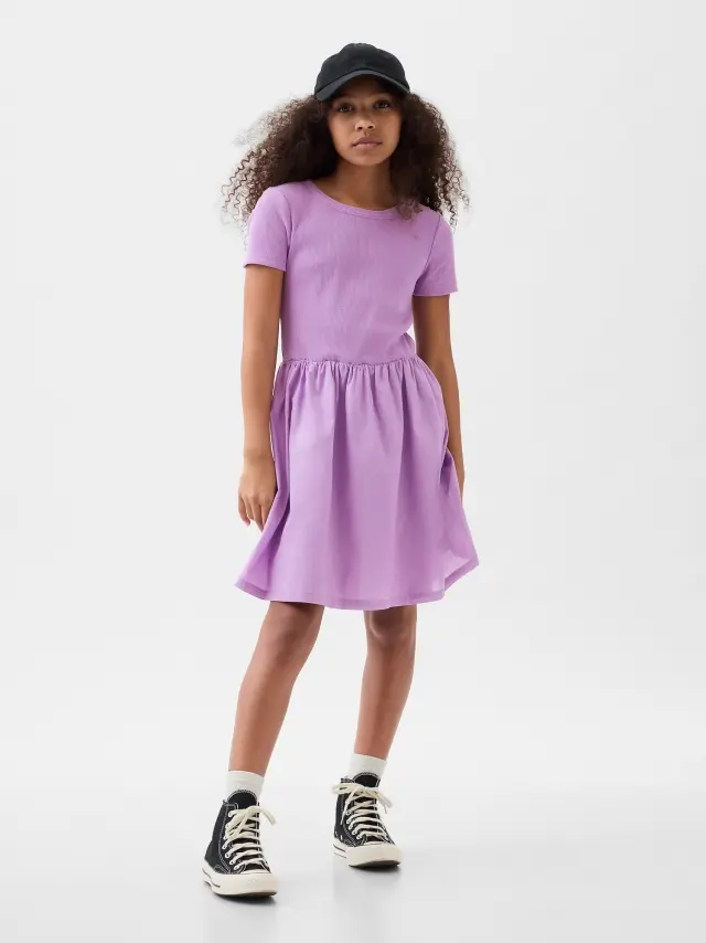 Μωβ Παιδικό Skater Φόρεμα purple tune - XL