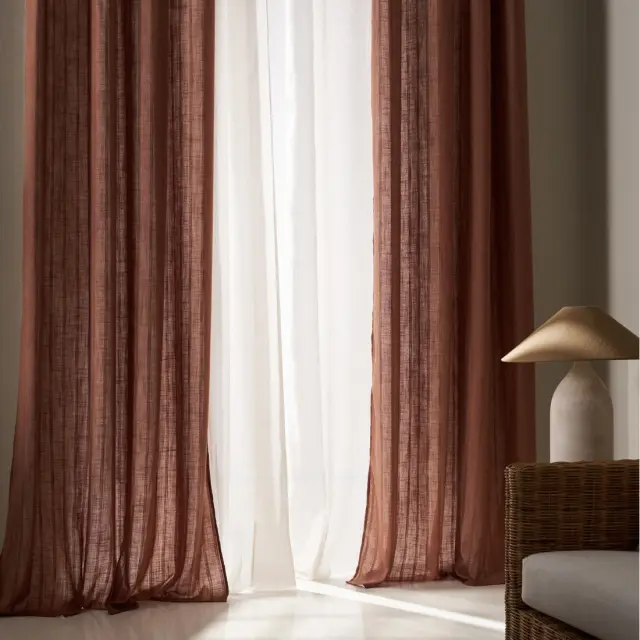 Κουρτίνα με Τρουκς Gofis Home Nysera Rust 20-04-705/13 140x280
