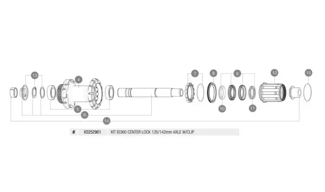 ΑΞΟΝΑΣ MAVIC ID360 CENTER LOCK 135/142mm
