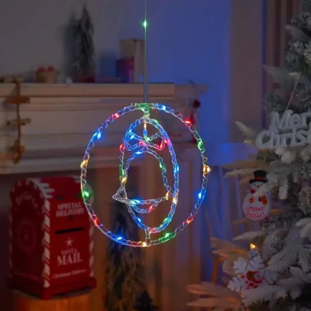 Χριστουγεννιάτικο φωτεινό διακοσμητικό 3D LED κρεμαστό - Καμπάνα - 2pcs - 272312 - RGB 2