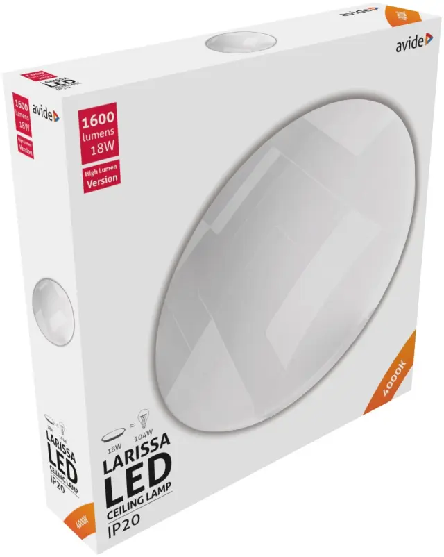 Avide LED Μοντέρνα Πλαφονιέρα Οροφής Larissa 18W 325*65.0mm Λευκό 4000K 15.001.0197