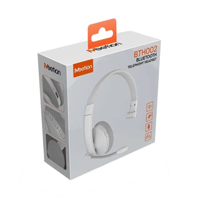 Meetion BTH002 Ακουστικό Τηλεφωνίας Bluetooth / Λευκό 17.006.0020 3