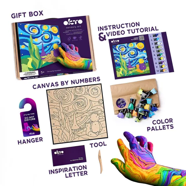 Okto DIY Sensory Σετ Ζωγραφικής 3D με Πηλό Μικρός Πρίγκιπας Έναστρος Ουρανός (5+ ετών) 20021 3