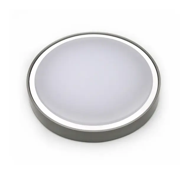 LED ΠΛΑΦΟΝΙΕΡΑ PC ΣΤΡΟΓΓΥΛΗ Φ300mm 18W 4000K IP65 ΓΚΡΙ