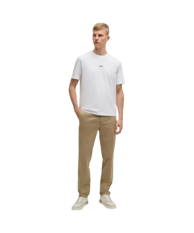 Hugo Boss - Ανδρικό T-shirt Tchup Relaxed Fit 50473278-100 Λευκό 2