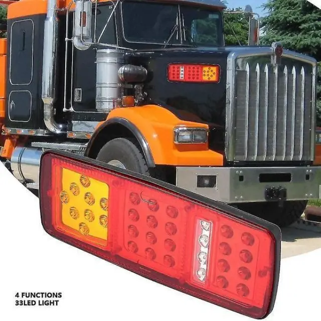 Σετ Φώτα Τρέιλερ LED(33) με Βίδες / Οπίσθια Φανάρια Φορτηγών 12V 2τμχ JN-2033-65