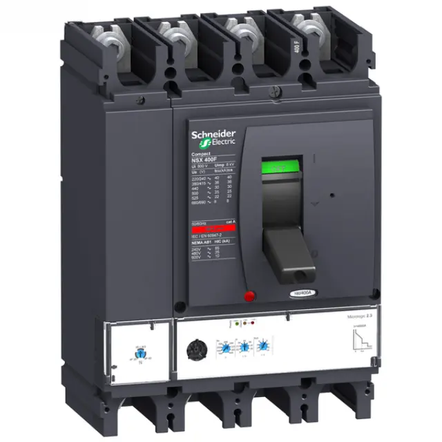 Circuit Breaker ComPact NSX NSX400F, 4P, 36 kA, 415 V AC, 400 A