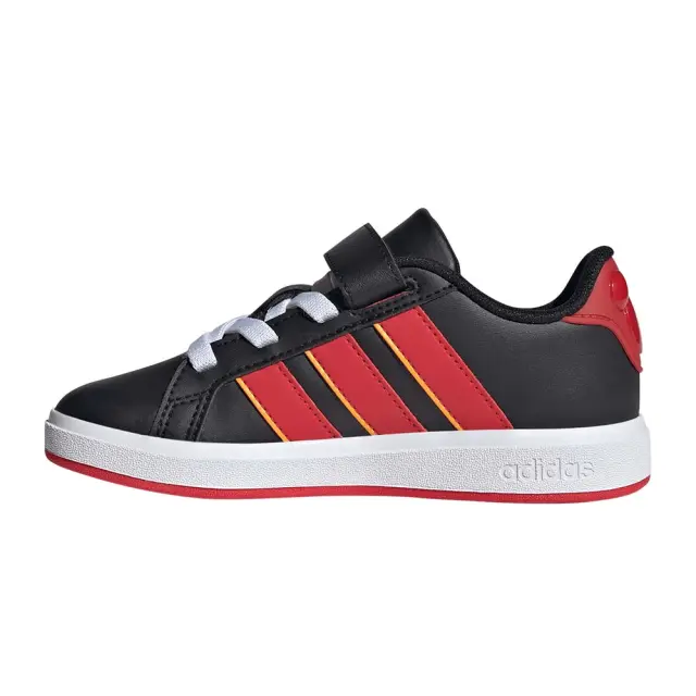 adidas Sportswear Boy's Grand Court Disney Mickey Mouse Elastic Laces K Μαύρο - Κόκκινο KI9187 (adidas Sportswear) 2