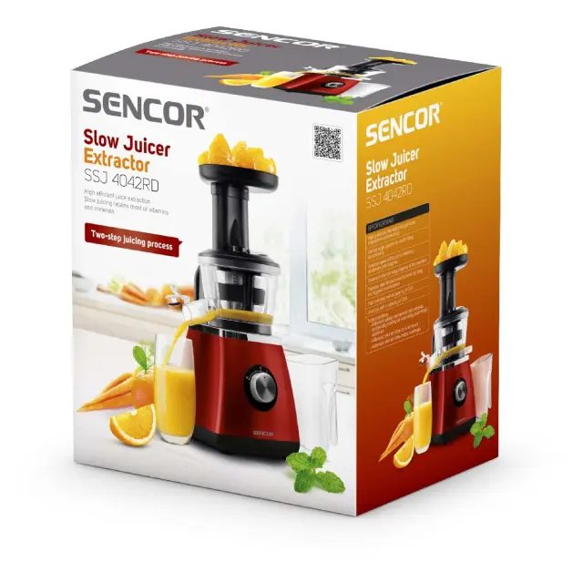 Αποχυμωτής Αργής Σύνθλιψης 400W Sencor SSJ 4042RD Κόκκινο 2