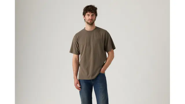 RED TAB VINTAGE TEE BROWNS - GARMENT DYE KHAKI GR Garment Dye Khaki Gr - S
