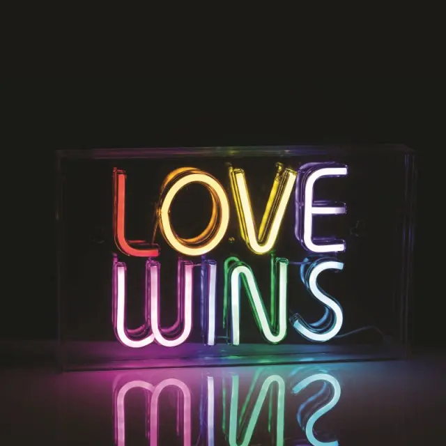 AcaLight Offer LOVE WINS 120 NEON LED ΛΑΜΠ USB ΚΑΛ 2m ΠΟΛΥΧΡΩΜΑ IP20 31*4,6*19cm 2m ΚΑΛ