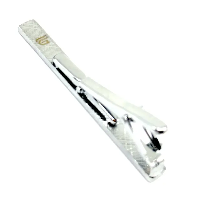 Ασημί Κλιπ Γραβάτας 6 cm με Σμάλτο – LGD-TC-125/6CM 3
