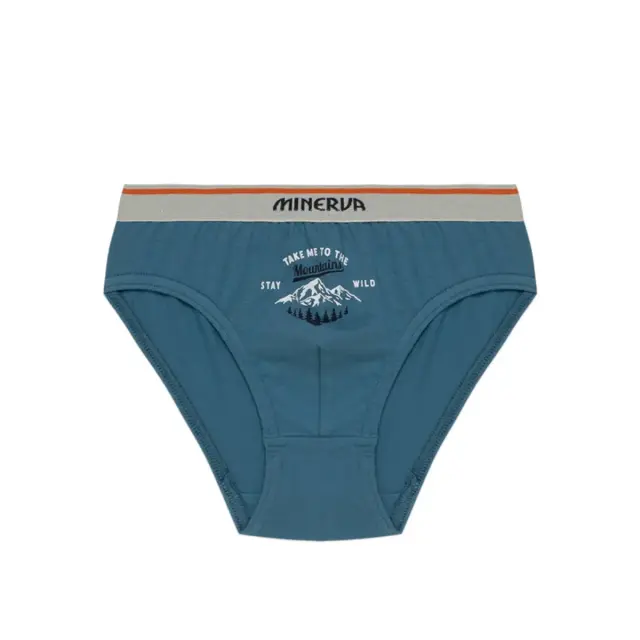 Minerva Παιδικό-Εφηβικό Slip Αγόρι Brushed Camo - Τριπλό Πακέτο, Χρώμα Μπλε-Navy-Petrol 3
