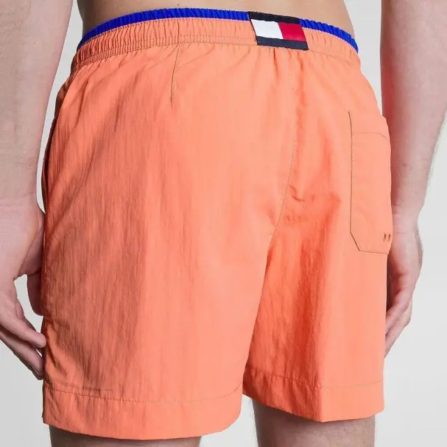Tommy Hilfiger - Ανδρικό Μαγιό Σορτς Medium Drawstring UM0UM03083-TKL Πορτοκαλί - S 2
