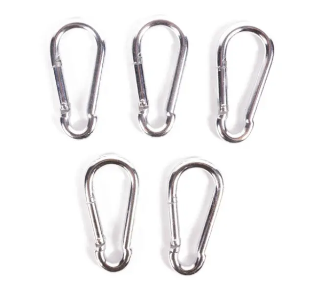 Carabiner hooks set 5 pieces 8 x 80 mm