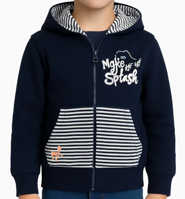 Ζακέτα με Κουκούλα Make a Splash Venere Blue 8020628 - 12 M (80cm) 2