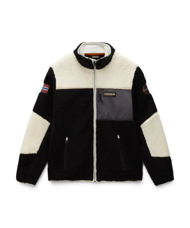 Napapijri - Ανδρική Ζακέτα Fleece Yupik FZ5 Regular Fit NP0A8AZU-MCB Μαύρο - L