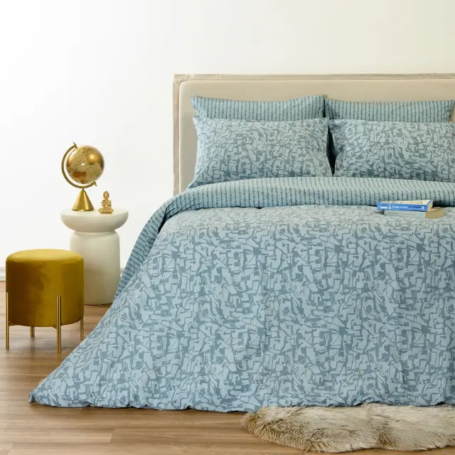 Παπλωματοθήκη 165x245 Μονή Ultra Line Melinen Storm Blue 100% βαμβακερό