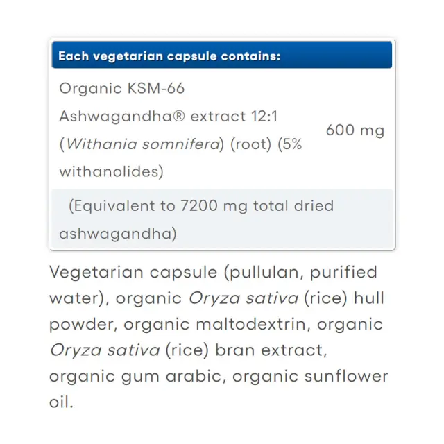 Natural Factors Ashwagandha 600 mg, Stress-Relax 60 Capsules 2