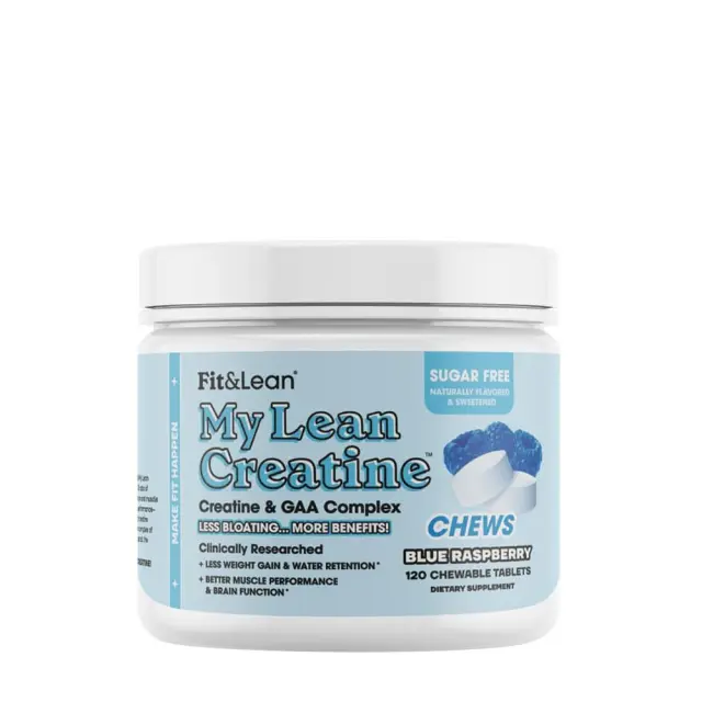 Fit & Lean My Lean Creatine Blue Raspberry, 120 Chewables