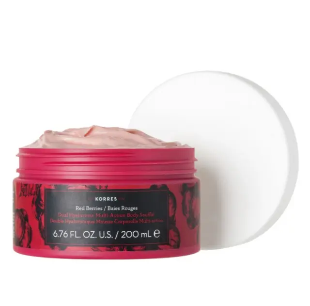 KORRES Red Berries Body Souffle με Διπλό Υαλουρονικό 200ml 2