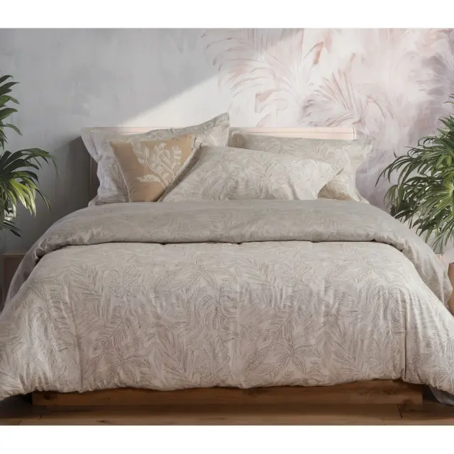 ΣΕΤ ΣΕΝΤΟΝΙΑ ΥΠΕΡΔΙΠΛΑ TUNDRA 240X270 NEF-NEF HOMEWARE, 100% BAMBAKI - ECRU/GREY (039543)