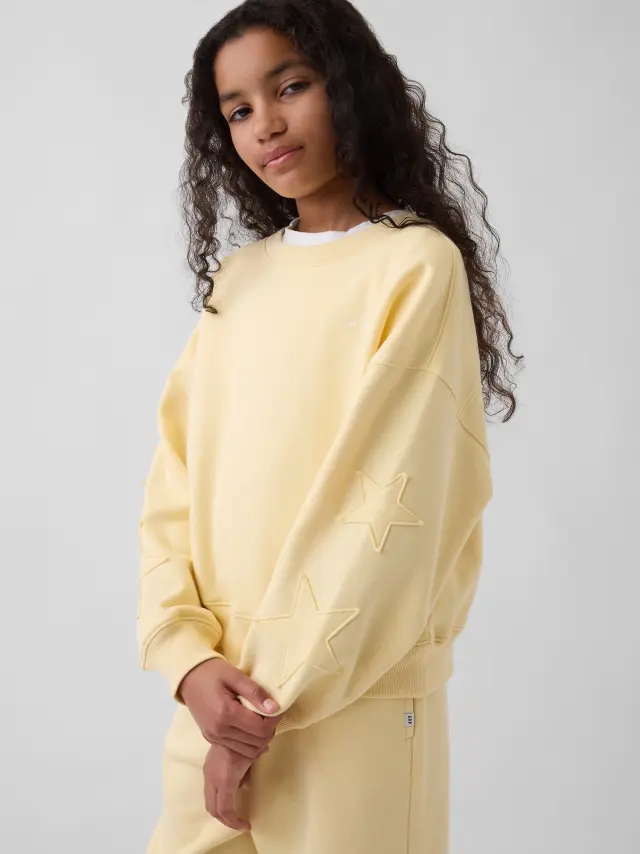 Παιδικό VintageSoft Wedge Crewneck Φούτερ Maize yellow - XS