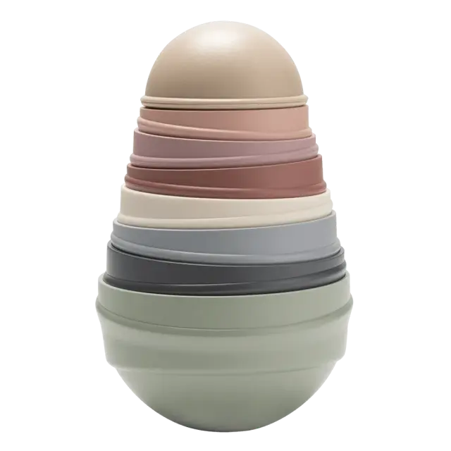 BIBS Wobbly Tower Πύργος Εκμάθησης 6+ μηνών, Pastel Rainbow