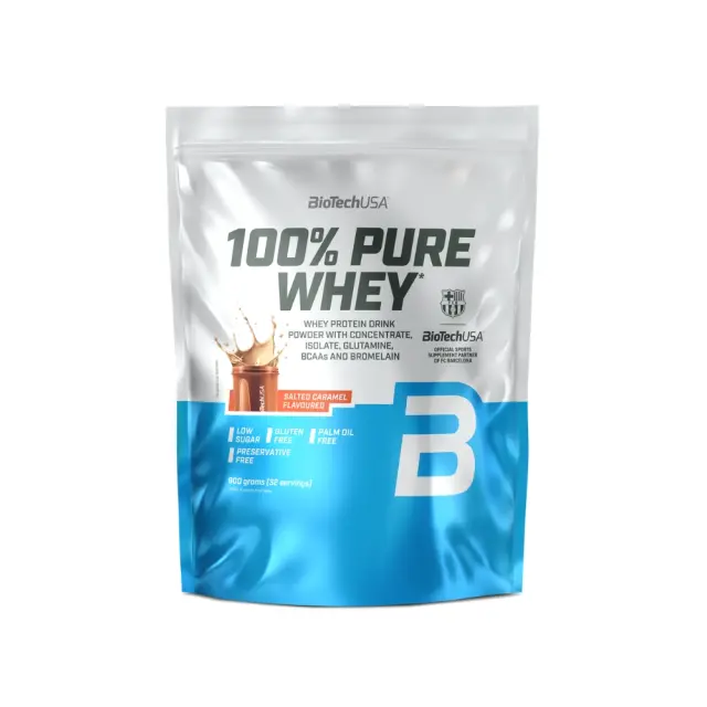 BioTechUSA 100% Pure Whey – 900g Salted Caramel