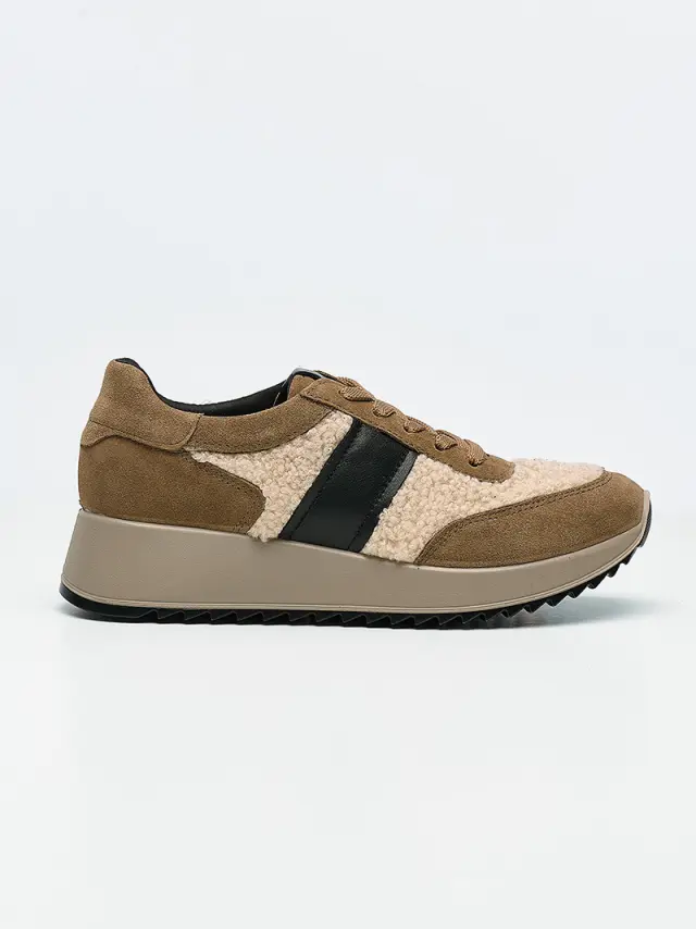 Imac Sneakers Γυναικείο Δέρμα Nubuck/Teddy Καφέ IMA/858290 FANGO 3