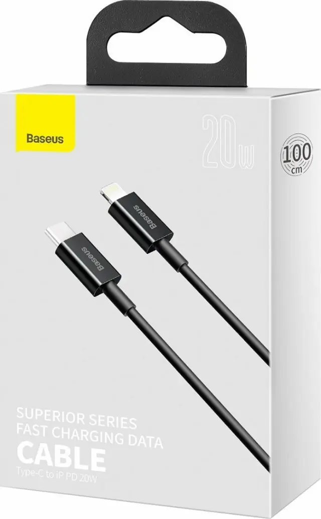 BASEUS cablel Type C to Apple Lightning 8-pin PD20W Power Delivery Fast Charging CATLYS-A01 1m black 2
