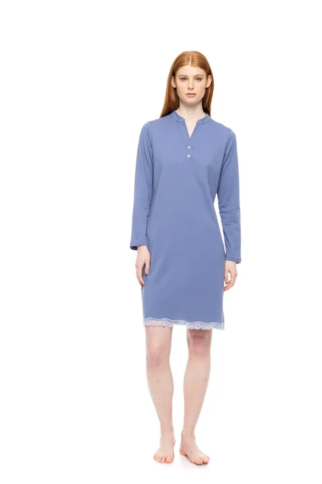 W1735 - Cosmos Blue - NIGHTGOWN NIGHT LOVERS SOLID
