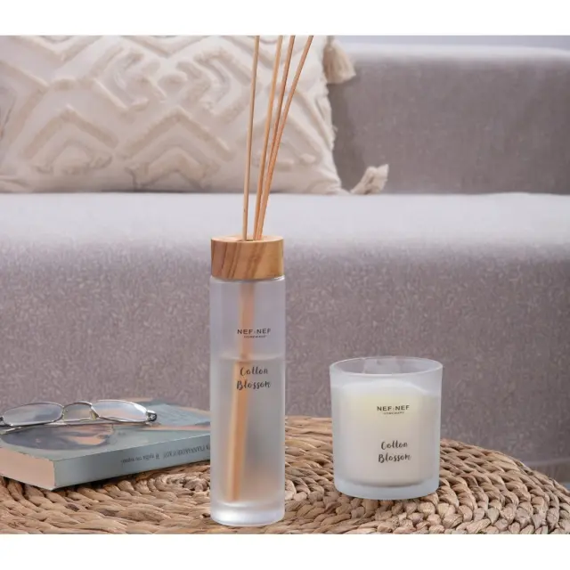 Αρωματικό Χώρου Nef-Nef Me Στικς Cotton Blossom 200ml White 3