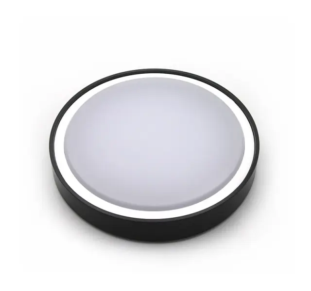 LED ΠΛΑΦΟΝΙΕΡΑ PC ΣΤΡΟΓΓΥΛΗ Φ300mm 18W 4000K IP65 ΓΡΑΦΙΤΗΣ