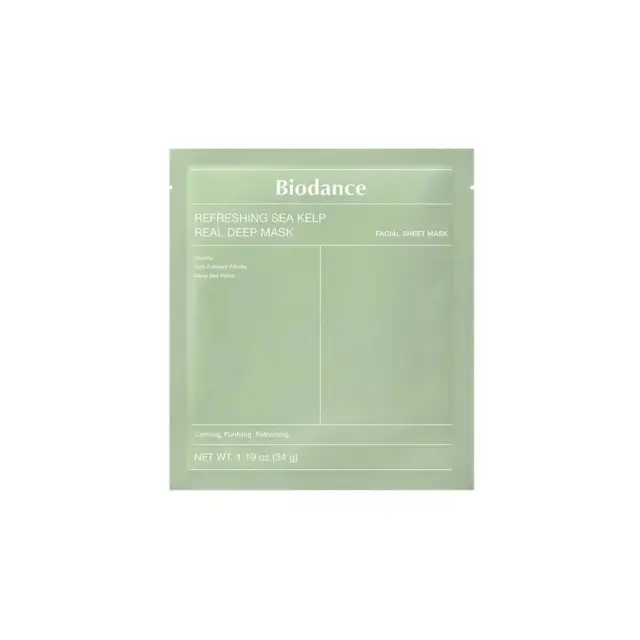 Biodance Refreshing Sea Kelp Real Deep Face Mask, Μάσκα Προσώπου Ισχυρά Καταπραϋντική 1 τμχ