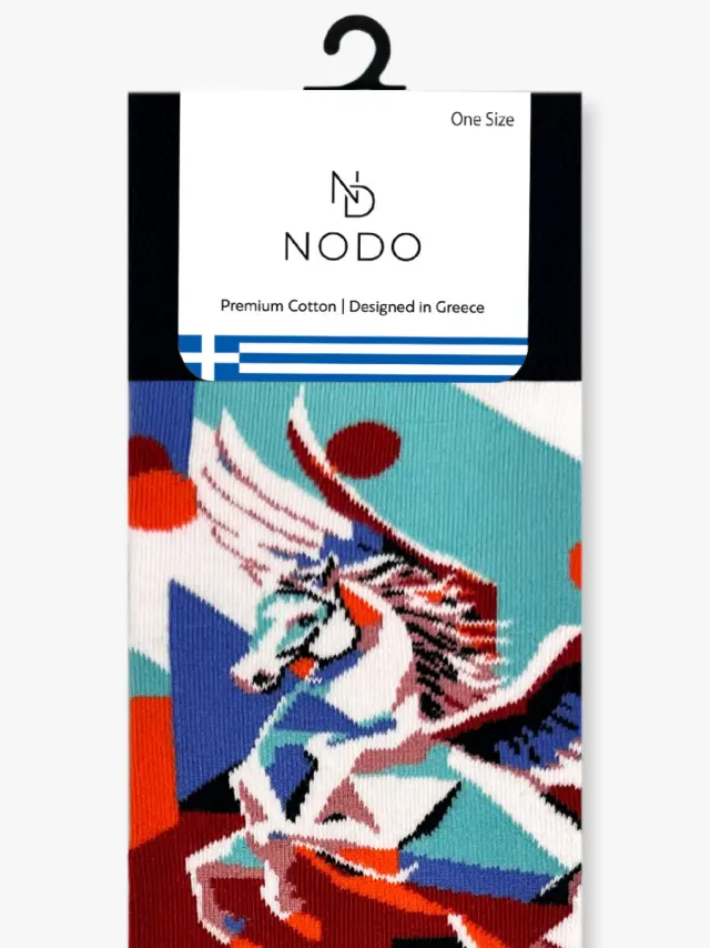 Βαμβακερή Κάλτσα με Σχέδια Pegasus NODO - ONE SIZE 3