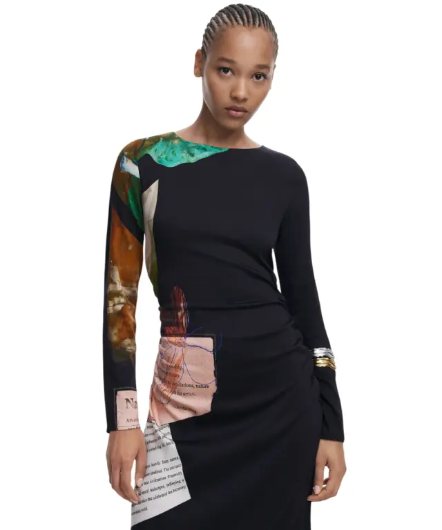 Desigual - Γυναικείο Φόρεμα Fiona Slim Fit 25WWVW08-2000 Μαύρο - XS 2