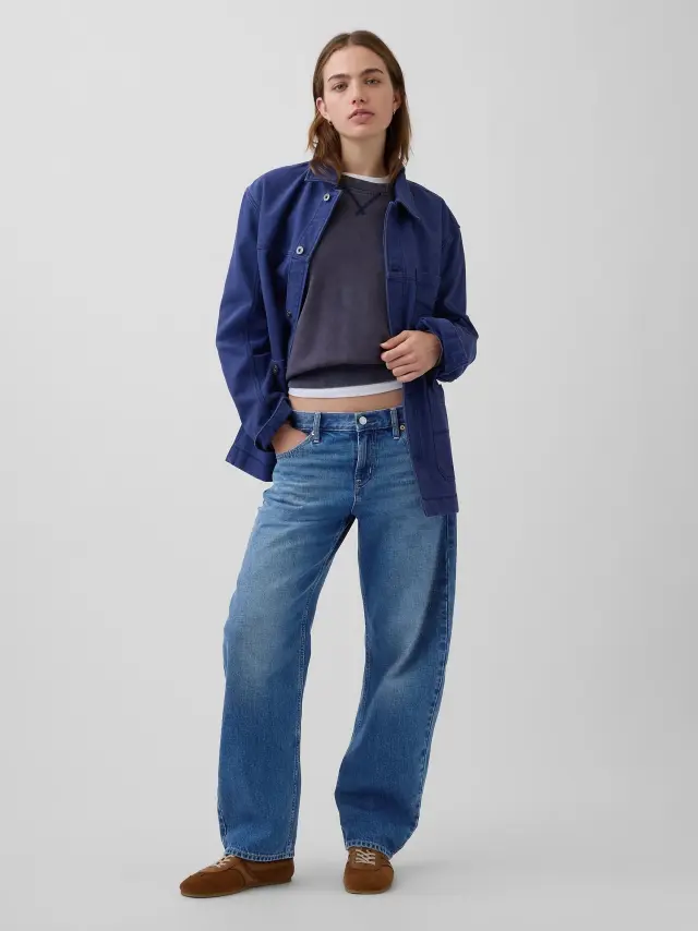 Low Rise Barrel Τζιν Medium indigo