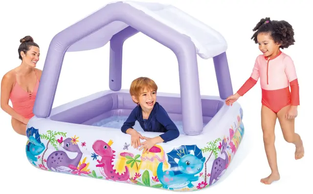 Intex Sun Shade Pool - Πισίνα Ενυδρείο Με Αποσπόμενη Ηλιοπροστασία - 157x157x122cm -2+Χρ. 2