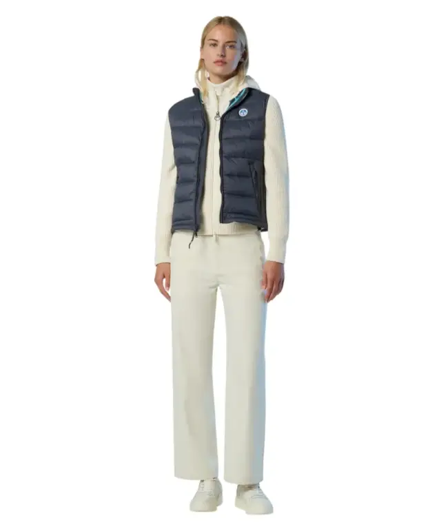 North Sails - Γυναικείο Αμάνικο Μπουφάν Galia Vest 000016-000-0888 Γκρι Σκούρο 3