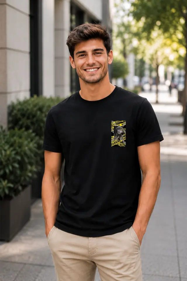 T-shirt Noshame® Signature Μαύρο με Τύπωμα - 112391 - XXL