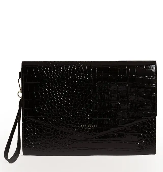 Φάκελος TED BAKER Wesslie Croc Envelope Pouch 282510 Μαύρο