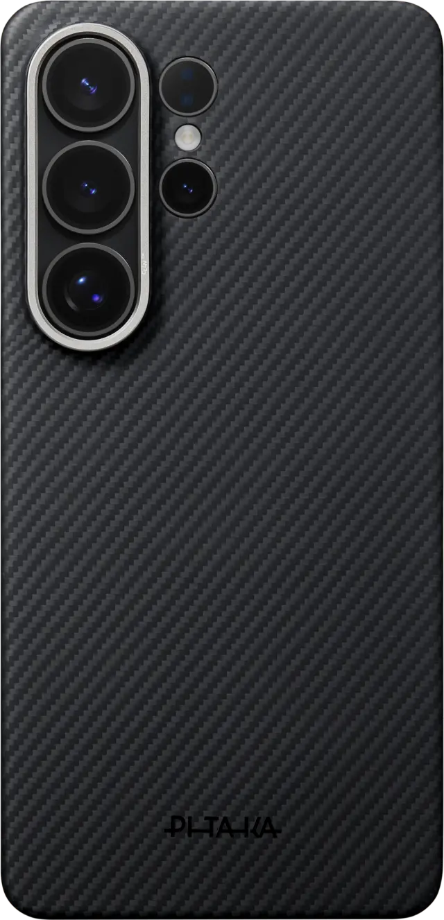Pitaka Edge Case, Black/Grey Twill (Aaron Button) - Samsung Galaxy S26 Ultra 2