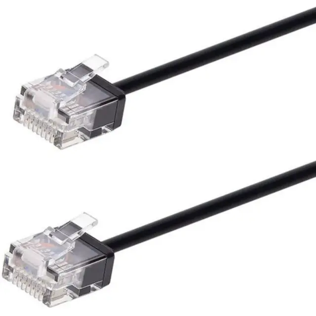 POWERTECH καλώδιο δικτύου CAB-N436, Cat 6A U/UTP, ultra slim, copper, 500MHz, 10m, μαύρο