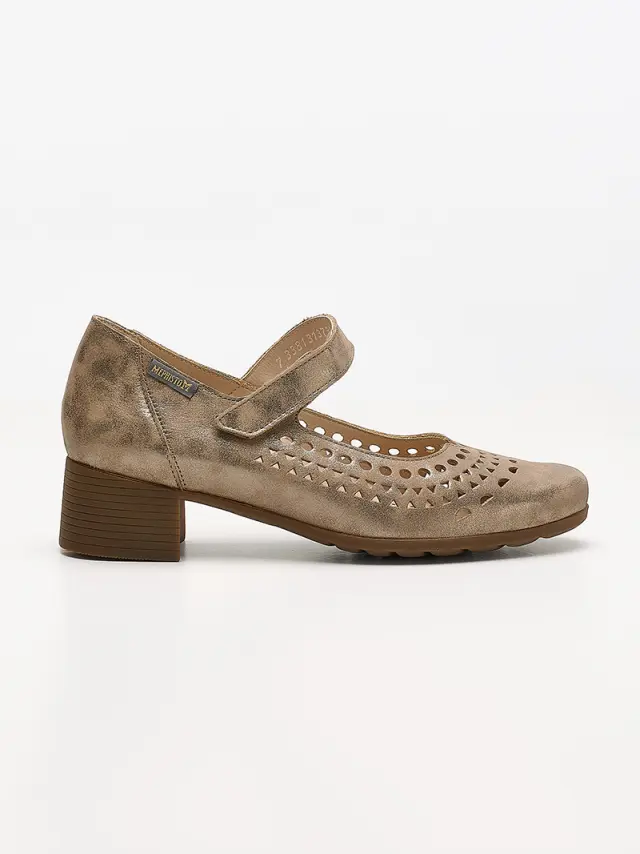 Mephisto Μπαρέτες Γυναικείο δέρμα Χρυσό MEP/GILIA PERF D/TAUPE 3