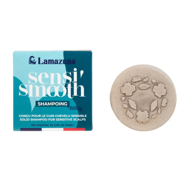 Lamazuna Solid Shampoo Sensitive Scalp Sensi'smooth - Φυσικό Στερεό Σαμπουάν για Πιτυρίδα & Ευαίσθητο Τριχωτό Κεφαλής με Παιώνια
