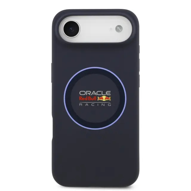 Red Bull Silicone Blue Ring MagSafe Case for iPhone Air Navy 3