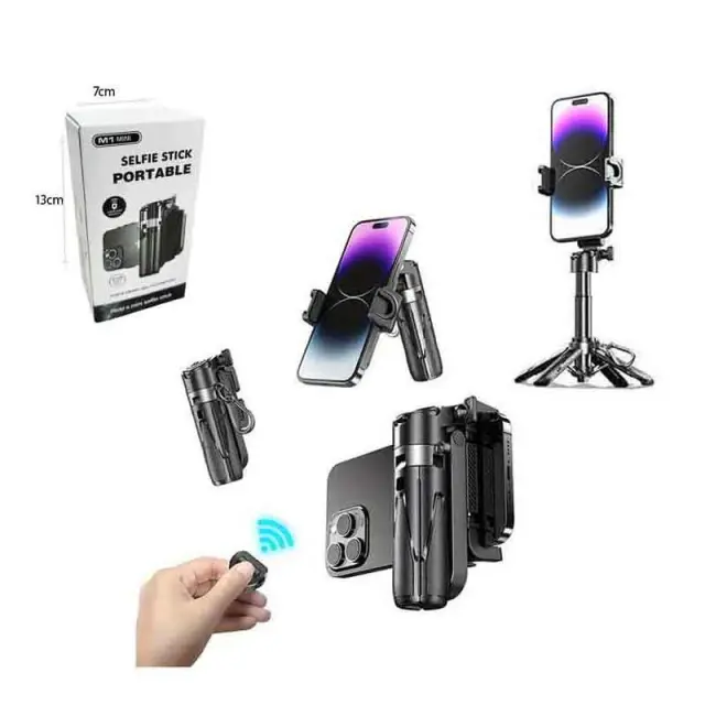 Πτυσσόμενο Mini Selfie Stick με Τρίποδο και Ασύρματο Τηλεχειριστήριο M1 Mini – Foldable Mini Selfie Stick with Tripod and Wireless Remote 030251 2