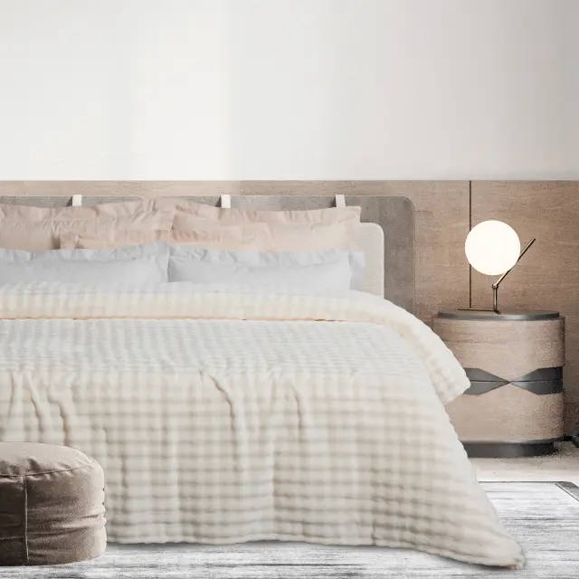Κουβέρτα 220x240 Υπέρδιπλη 350gsm Fleece Das Home 1369 Ivory 100% Πολυέστερ